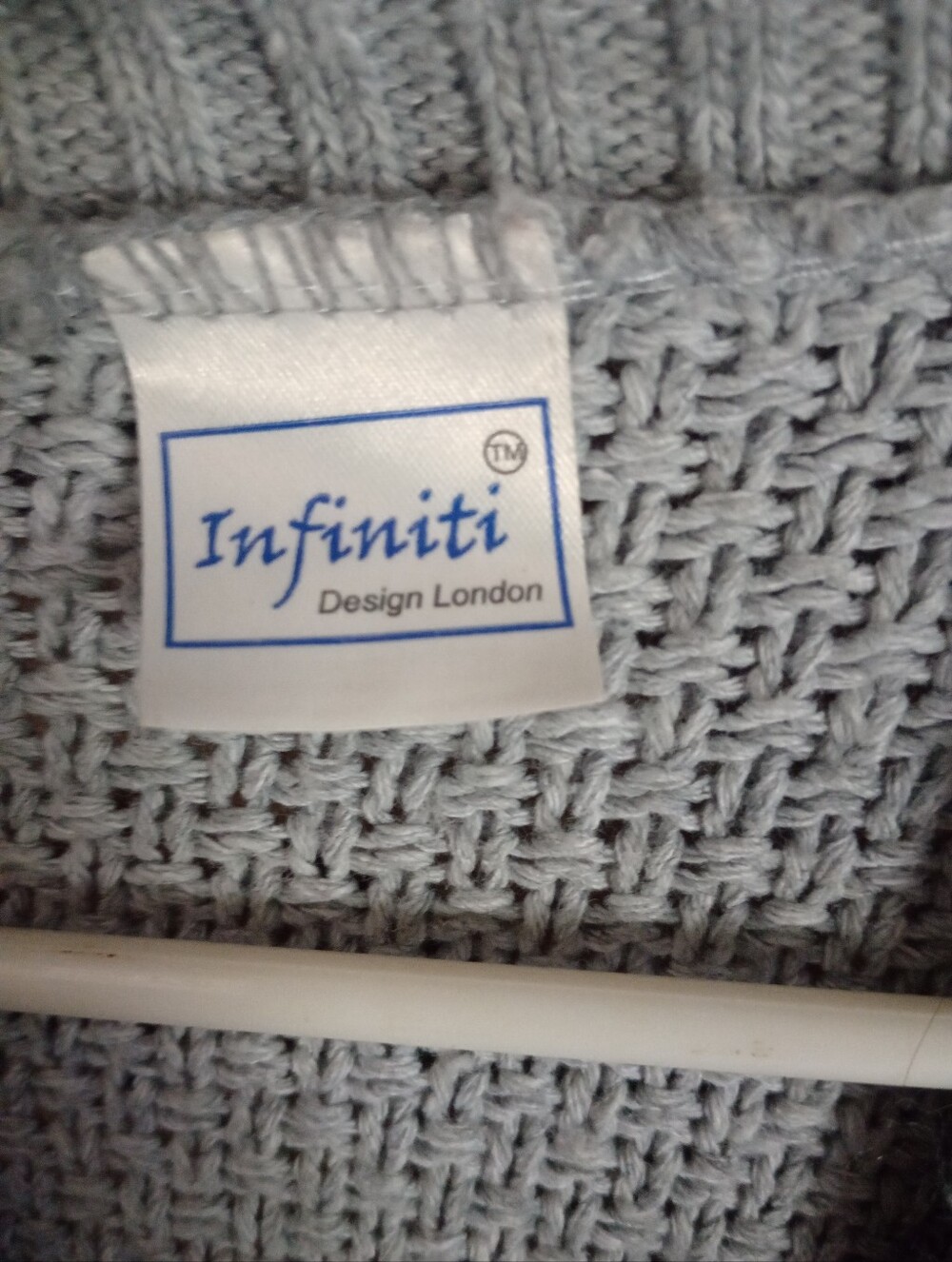 Infinity Raine Light Gray Cable Knit Button Cardigan - Picture 2 of 3